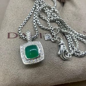 David Yurman Petite Albion Pendant Green Onyx